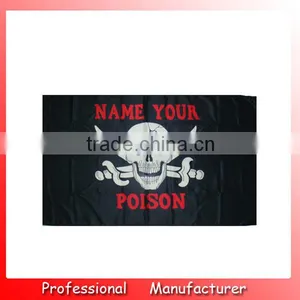 170T Polyester Flag, 90*150cm Funny Flag,Pirate Flag With Red Bandana thumbnail-2