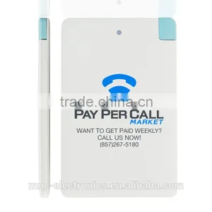 Cheap Custom Full Color Branded Printing Slim Business Card Shape Power Bank 2500mAh With Your Company Logo thumbnail-1