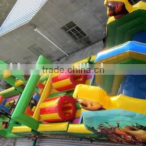 Bear Theme Amusement Park Obstacle Course With Swing thumbnail-2