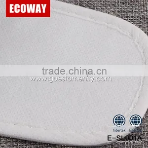 Cheap Disposable Non-woven Hotel Slipper 3mm Whiten Pressed EVA Sole Slippers thumbnail-5
