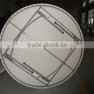 6ft Round Plastic Folding Table thumbnail-3