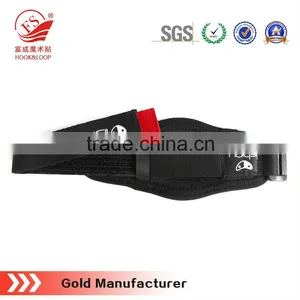 Black Neoprene Fabric Elastic Strap Wristband thumbnail-1