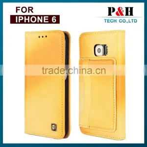 Ultra Thin Book Stand Wallet Genuine Leather Case for IPhone 6 4.7 Inch thumbnail-3