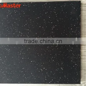 Crossfit Rubber Floor Gym Tile / Factory EPDM Flecks Rubber Floor Tile/rubber Tile for Gym thumbnail-1