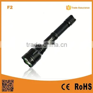 F2 IPX7 Waterproofing XM-L T6 LED 18650 Battery Aluminum Defend High Power Led Torch Black Light Torch thumbnail-1