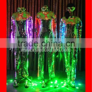 Mirror Man LED Dance Costume With Mask thumbnail-1