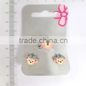 Cute Acrylic Carton Animal Earring and Ring Set for Kids thumbnail-4