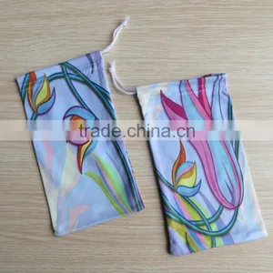 Custom Printing Microfiber Pouch With Single Drawstring for Eyeglass/phone/camera/jewelry thumbnail-2