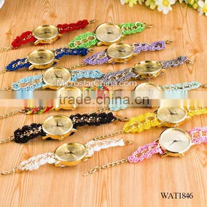 DIY Hand Made Woven Chain Woomen Watch Bracelet thumbnail-6