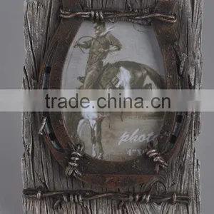 Cowboy Cross Necklace Photo Frame Polyresin Home Decor thumbnail-5