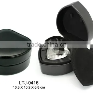 Genuine Leather Heart Shaped Jewelry Box thumbnail-1