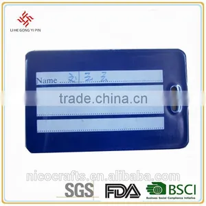 PVC Embossed Rectangle Airplane Luggage Tag For Traveling thumbnail-3