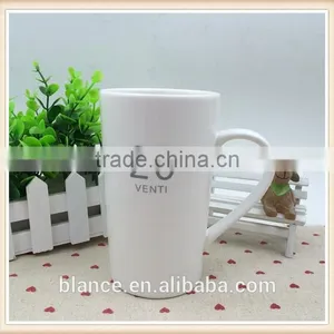Ceramic Matte 20 Oz Coffee Mug White Customized Coffee Cup thumbnail-2