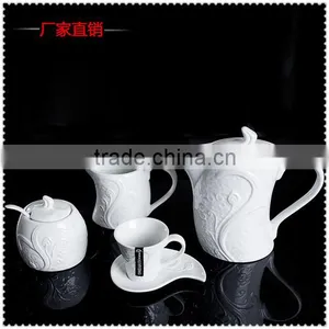 Fashion Ceramic Embossed Coffee Sets,relief Coffee Sets thumbnail-1
