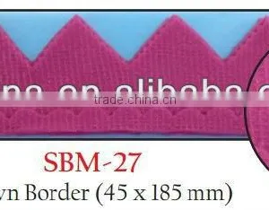 Silicone Fondant Bead Mold, Crown Border Cake Decorate Mould thumbnail-1