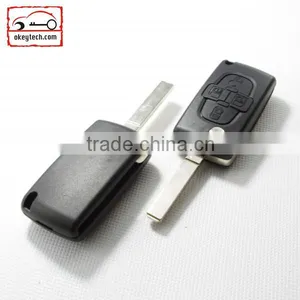 Okeytech Peugeot Key Cover Peugeot 307 4 Button Remote Flip Key for Key Cover Peugeot 307 thumbnail-1