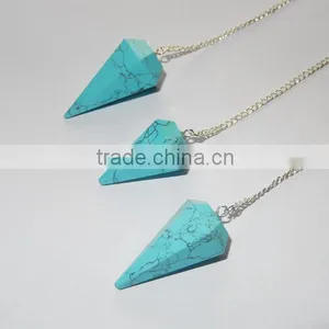 Turquoise Facetted Pendulums | Indian Crystal For Sale thumbnail-1