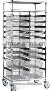 Hospital Sliding Basket Storage System Trolley thumbnail-2