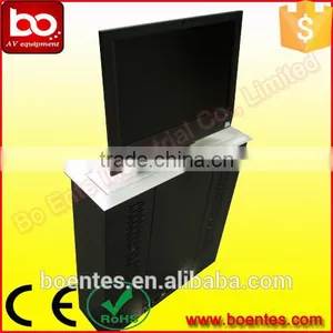 Conference System Equipment for 17 Inch Motorized Pop Up LCD Monitor Lift Mechanism With RS232 Port thumbnail-1