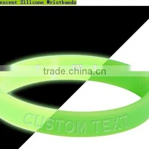 Custom Logo Cheap Silicone Fluorescent Bracelet thumbnail-1