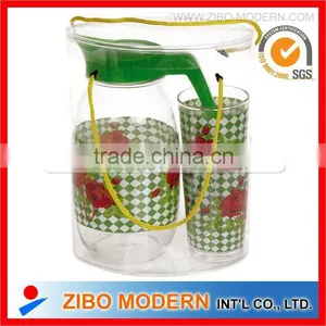 Colorful Plastic Lid Kitchenware Juice Glass Bottle in PVC Box thumbnail-1
