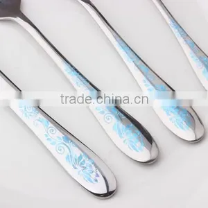 High Grade Gold Plated Stainless Steel Flatware Set Wholesale Gold Knife Fork Set KX-S148 thumbnail-5