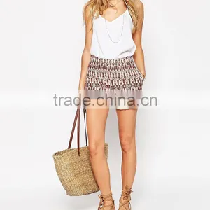 OEM Service Supply Type New Fashion Printed Wholesale Blank Plain Sweat Shorts Women thumbnail-4