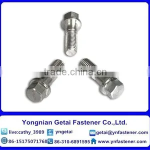 Hexagon Head Flange Bolts , DIN933/931 H.D.G / Galvanized With Black /yellow Zinc Plated/blue White thumbnail-2