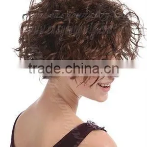 Fashion Synthetic Short Afro Curly Full Lace Hair Wigs for Black Women thumbnail-4