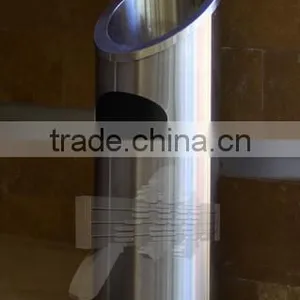 Stainless Steels Wheelie Can -litter Bin_waste Can_container Can_Hotel Metal Trash Barrel thumbnail-3