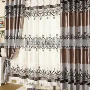 2015 Moden Flocd Blackout Fabric Window Curtain Home Textile Sun Protection Curtain thumbnail-3