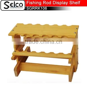 Mini Bamboo Fishing Rod Display Rack of 12pcs, Made in China thumbnail-1