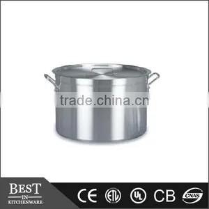 Aluminium Saucepot With Lid Aluminum Double Ears Short Pot With Cover thumbnail-1