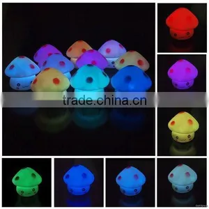 LED Novelty Lamp 7-Color Changing Night Romantic Mushroom Light Cute Lamp Decor thumbnail-1