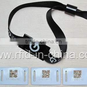 Flexible Fabric RFID Cashless Wristbands With NTAG203/213/216 Chip thumbnail-1