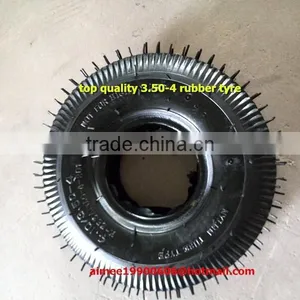 Hand Trolley and Garden Cart Wheels Rubber Tyre 4.10/3.50-4 thumbnail-3