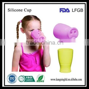 Pig Snout Silicone Cup,Pig Shape Silicone Mug,Carton Figure Mug thumbnail-1
