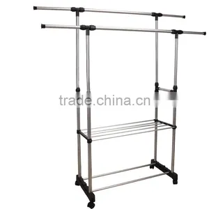 Telescoping Garment Rack With Four Hangers thumbnail-3