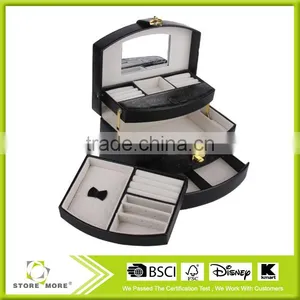 Fashion Faux Leather Brass Locks For Jewelry Box thumbnail-1