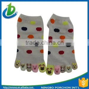 China Cotton Cute Women 5 Boat Toe Five Finger Sock thumbnail-1