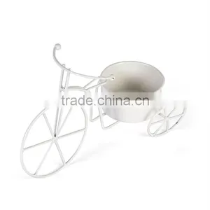 Wrought Iron Garden Bicycle Planters | Powder Coated Metal Planters thumbnail-2