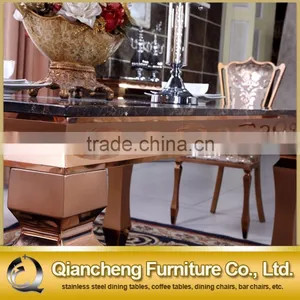 Fancy Marble Top Dining Table Set Living Room Furniture thumbnail-5