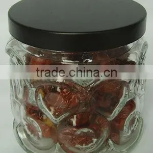 Mini Clear Cylinder Glass Jar With Design thumbnail-1