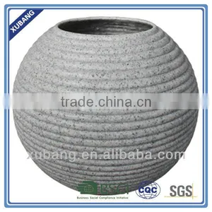 Sandstone Bold Stripe Ball Garden Decor Vase thumbnail-1