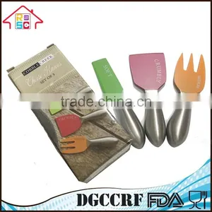 Novelty Colorful Non-Stick Stainless Steel Cheese Knife Set thumbnail-1