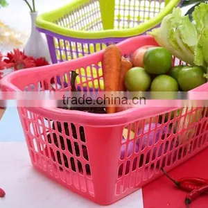 Promotional Plastic Large Size Storage Basket Kitchen Accessories Wash Fruit Vegetable Sieve Storage Basket Dropping Water thumbnail-1