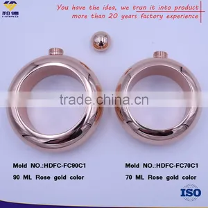 OEM 2.4 OZ Rose Gold Hip Flask thumbnail-3