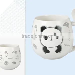 350ml Ceramic Coffee Mug With Spoon Milk Mug thumbnail-3