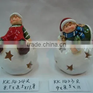 Ceramic Snowman on Xmas Ball,christmas Hanging,santa Ball thumbnail-1