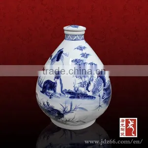 Ancient Style Blue and White Porcelain Hand Painting Ceramic Best Liquor Prices in Good Sale thumbnail-1
